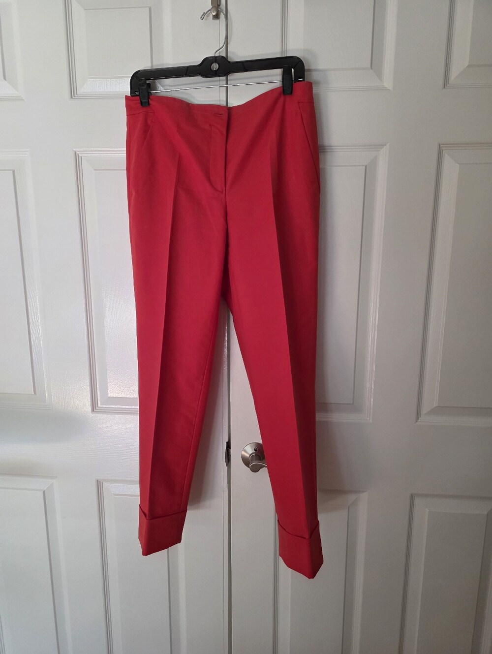 Salvatore Ferragamo Red Tailored Cuffed Trousers